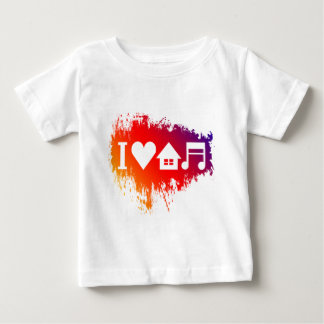 Camiseta De Bebé Amo música de la casa