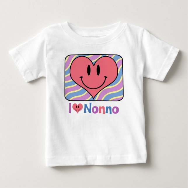 Camiseta De Bebé Amo Nonno (Anverso)