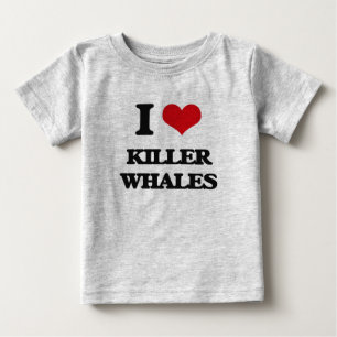 Camiseta De Bebé Amo orcas
