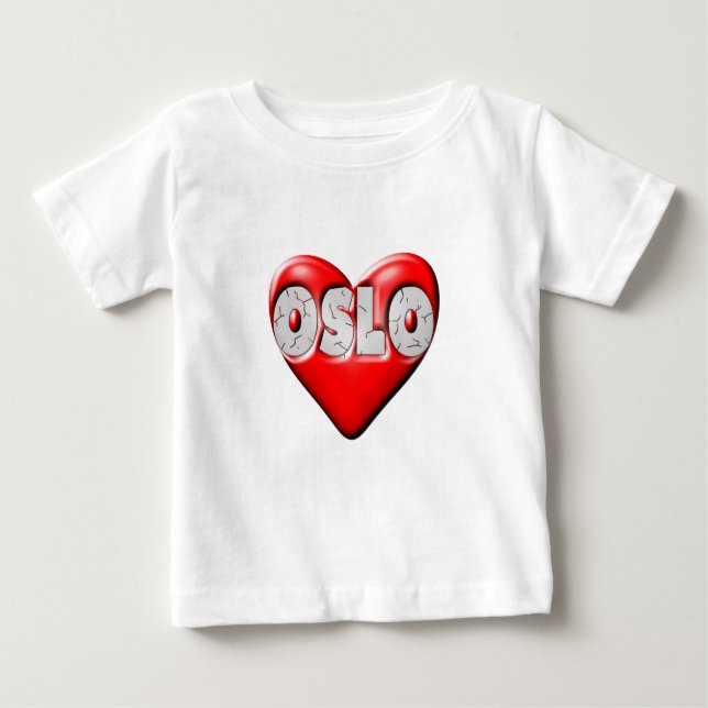 Camiseta De Bebé Amo Oslo Noruega (Anverso)