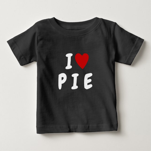 Camiseta De Bebé Amo P I E | Corazón texto personalizado TARTA NIÑO (Anverso)