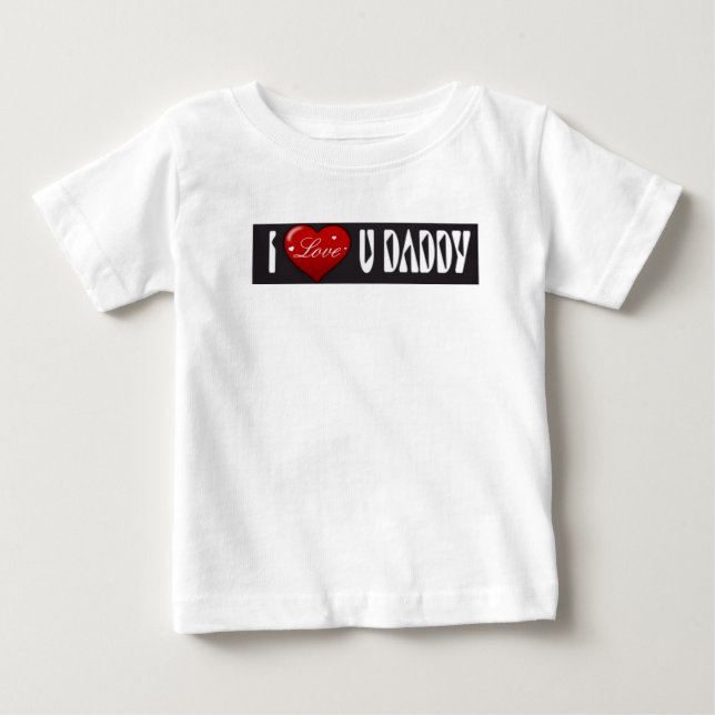 Camiseta De Bebé Amo papá de U (Anverso)