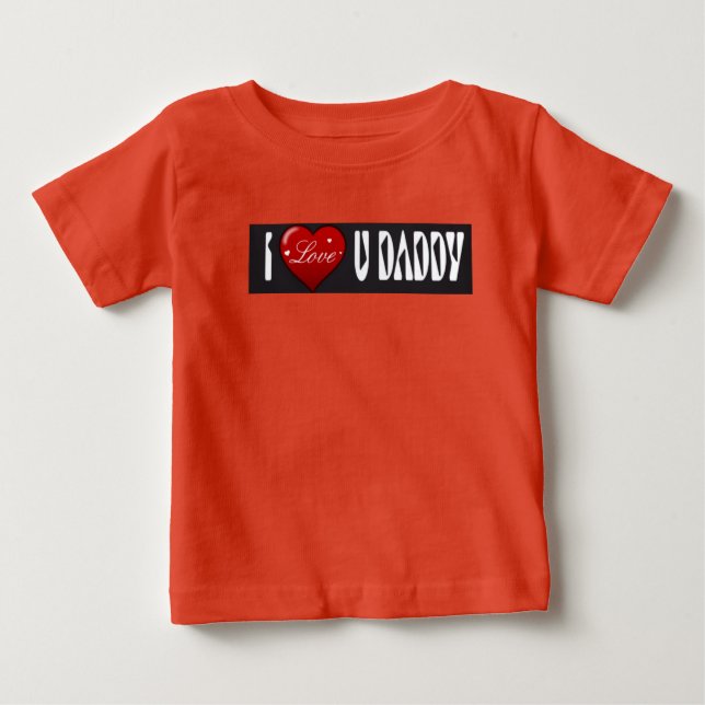 Camiseta De Bebé Amo papá de U (Anverso)
