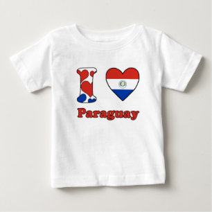 Camiseta De Bebé Amo Paraguay