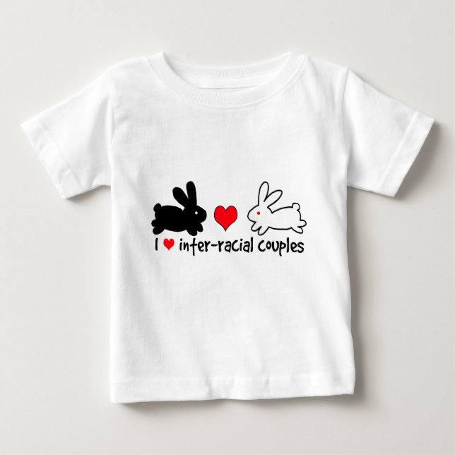 Camiseta De Bebé Amo pares interraciales (Anverso)