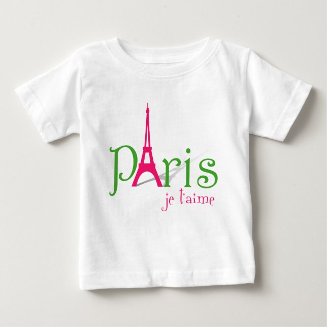 Camiseta De Bebé Amo París (Anverso)