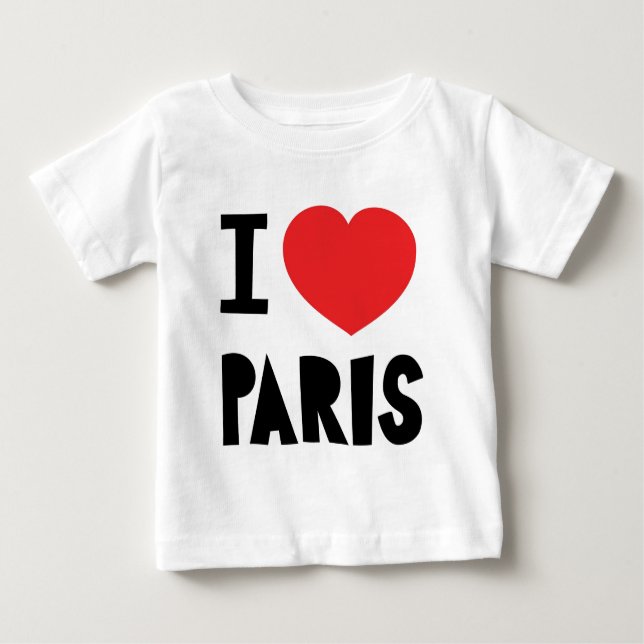 Camiseta De Bebé Amo París (Anverso)