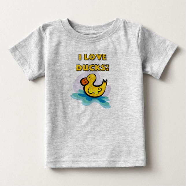 Camiseta De Bebé Amo patos (Anverso)