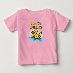 Camiseta De Bebé Amo patos