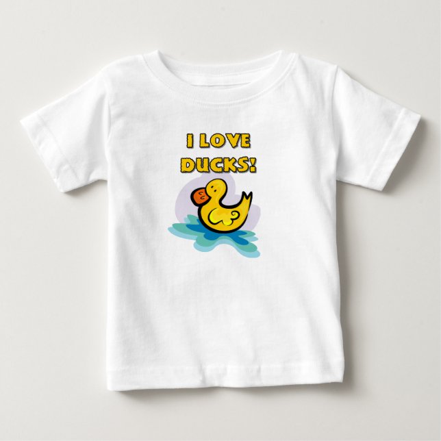 Camiseta De Bebé Amo patos (Anverso)