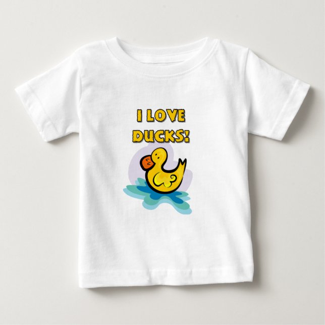 Camiseta De Bebé Amo patos (Anverso)