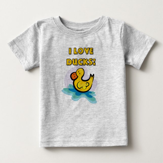 Camiseta De Bebé Amo patos (Anverso)