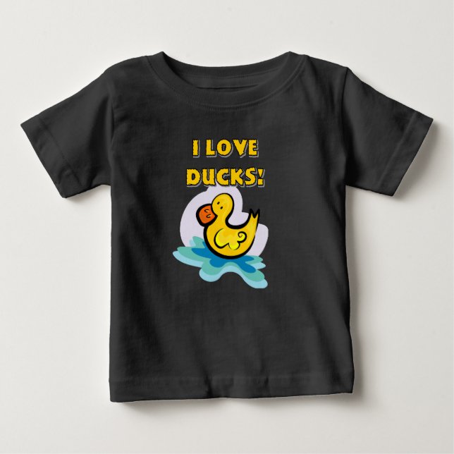 Camiseta De Bebé Amo patos (Anverso)