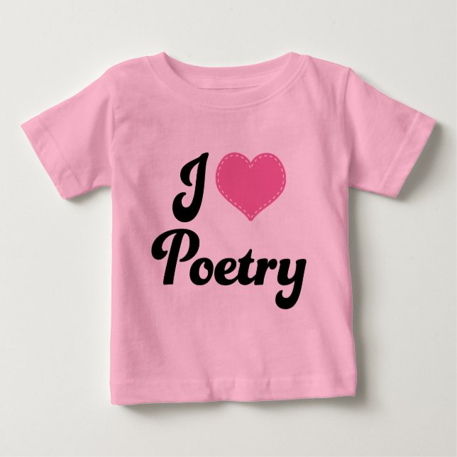 Camiseta De Bebé Amo poesía (del corazón) (Anverso)