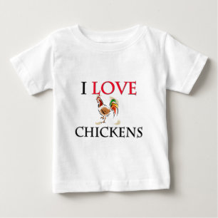 Camiseta De Bebé Amo pollos
