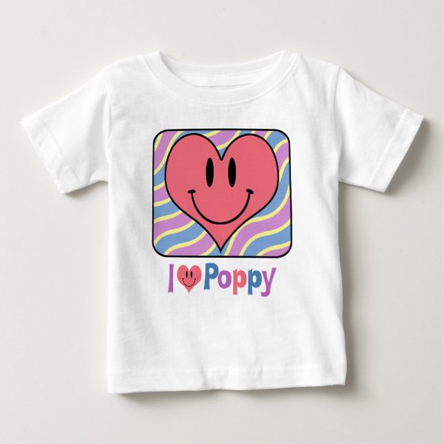 Camiseta De Bebé Amo Poppy (Anverso)