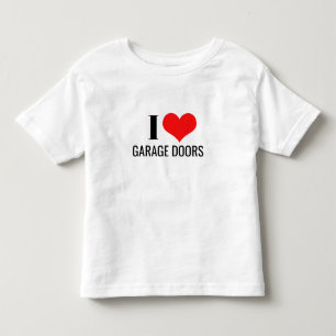 Camiseta De Bebé Amo puertas de garaje Corazón rojo regalo divertid
