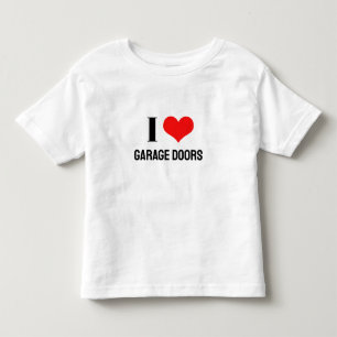Camiseta De Bebé Amo puertas de garaje Navidad Corazón Rojo Regalo