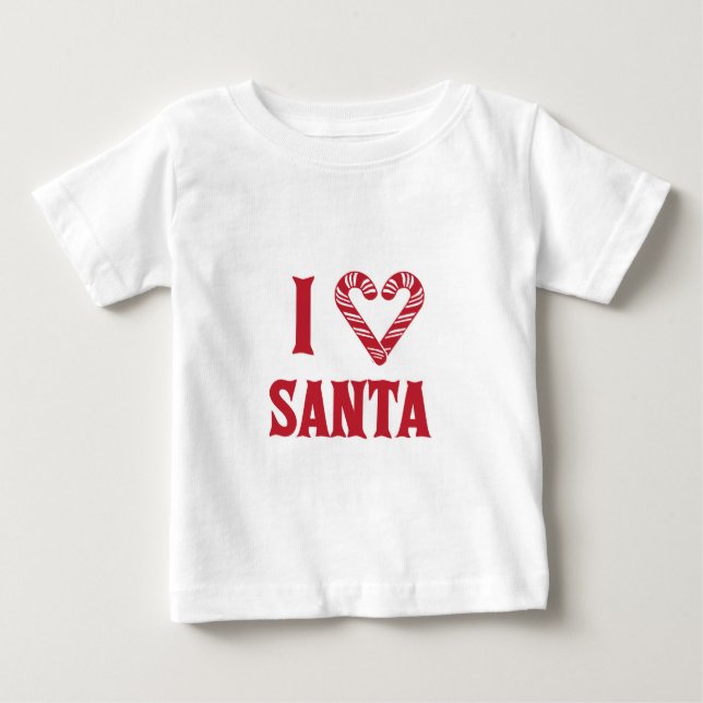Camiseta De Bebé Amo Santa (Anverso)