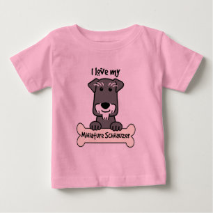 Camiseta De Bebé Amo Schnauzers miniatura