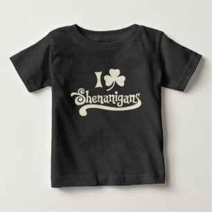 Camiseta De Bebé Amo Shenanigans Trébol de Trébol Día de San Patric