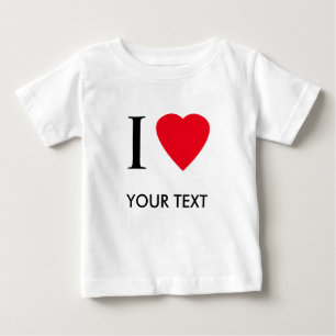 Camiseta De Bebé Amo (su texto) la ropa modificada para requisitos