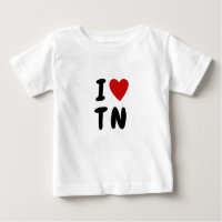 Amo T N | Corazón texto personalizado TN Tennessee