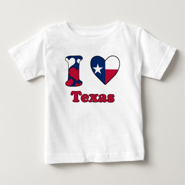 Camiseta De Bebé Amo Texas (Anverso)