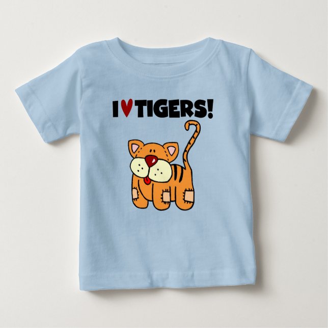 Camiseta De Bebé Amo tigres (Anverso)
