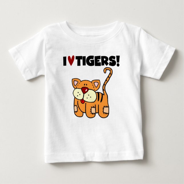 Camiseta De Bebé Amo tigres (Anverso)