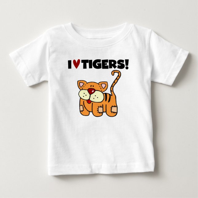 Camiseta De Bebé Amo tigres (Anverso)