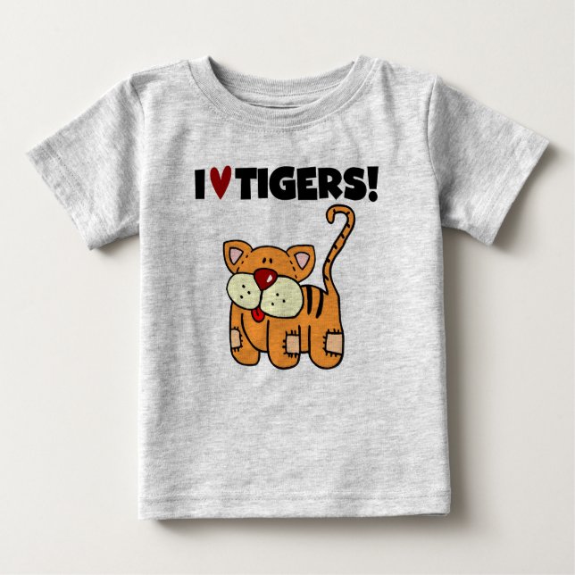 Camiseta De Bebé Amo tigres (Anverso)
