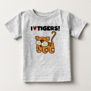 Camiseta De Bebé Amo tigres
