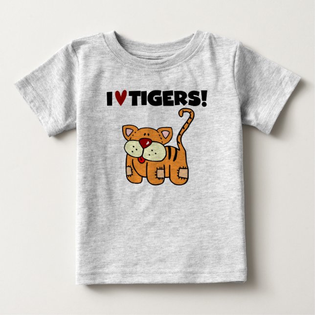 Camiseta De Bebé Amo tigres (Anverso)