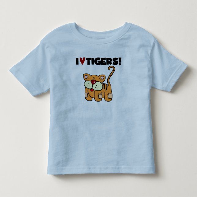 Camiseta De Bebé Amo tigres (Anverso)