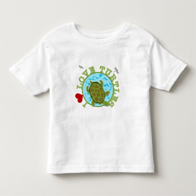 Camiseta De Bebé Amo tortugas (Anverso)