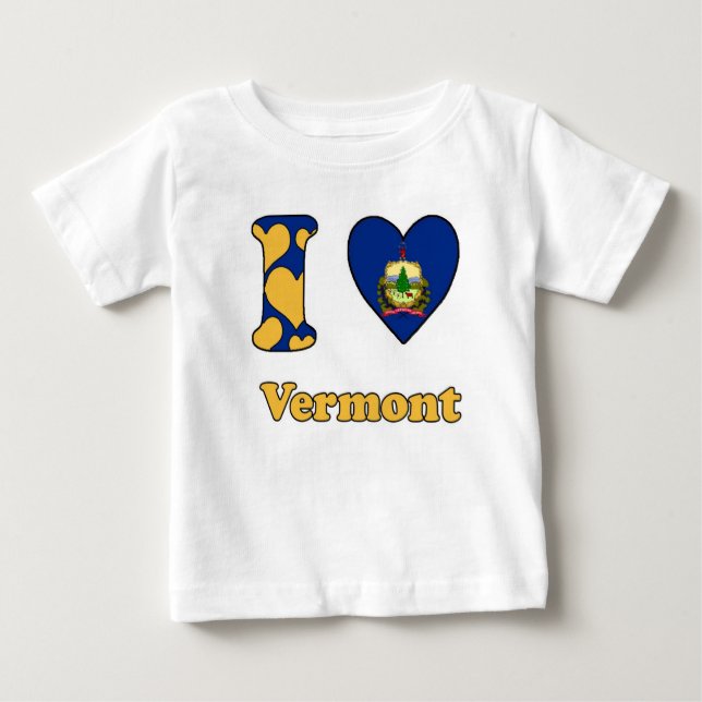 Camiseta De Bebé Amo Vermont (Anverso)