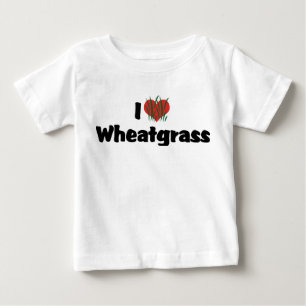 Camiseta De Bebé Amo Wheatgrass de Corazón - Vivir Saludable con Ju