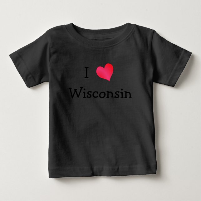 Camiseta De Bebé Amo Wisconsin (Anverso)
