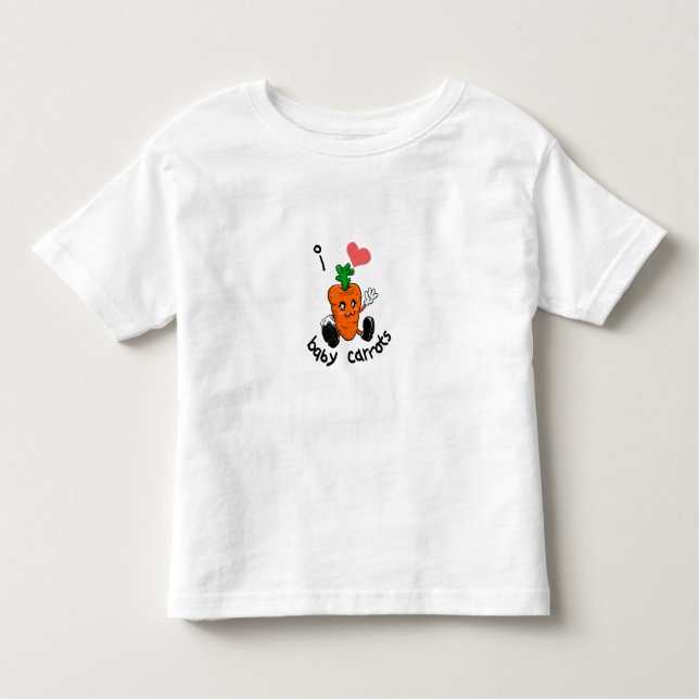 Camiseta De Bebé ¡Amo zanahorias de bebé! (Anverso)