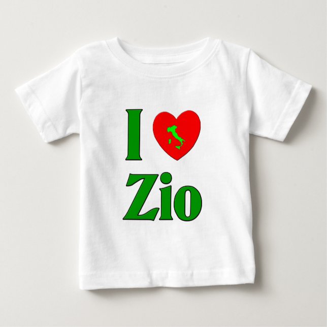 Camiseta De Bebé Amo Zio (el tío italiano) (Anverso)