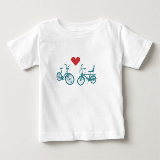 Camiseta De Bebé Amor a la bicicleta de época