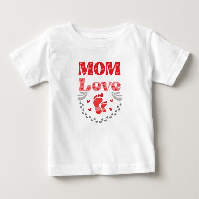 Camiseta De Bebé Amor a mamá de los cuttos (Anverso)