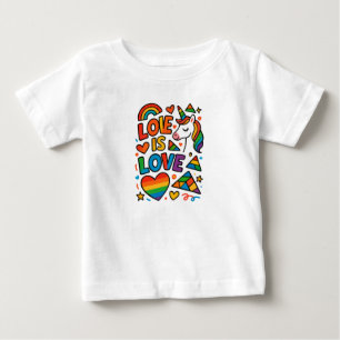 Camiseta De Bebé Amor a todo color
