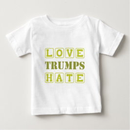 CAMISETA DE BEBÉ AMOR AL ODIO DE TRUMPS
