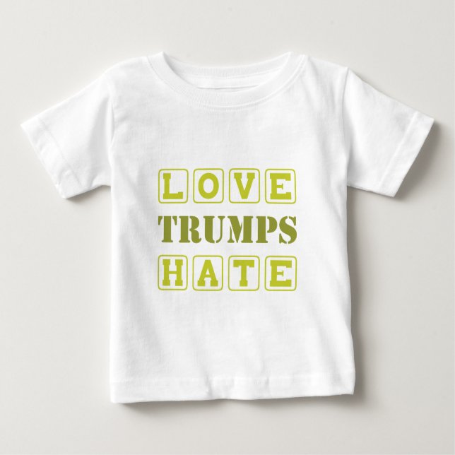 CAMISETA DE BEBÉ AMOR AL ODIO DE TRUMPS (Anverso)