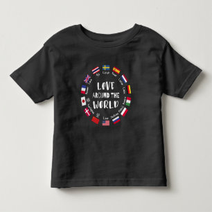 Camiseta De Bebé Amor alrededor de idiomas del mundo