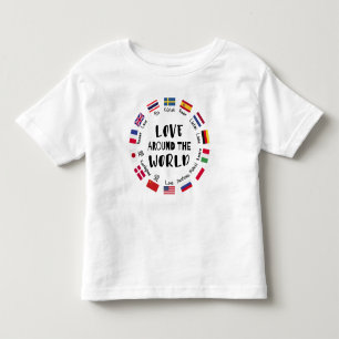 Camiseta De Bebé Amor alrededor de idiomas del mundo