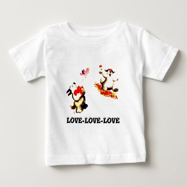 Camiseta De Bebé Amor-Amor-Amor (Anverso)