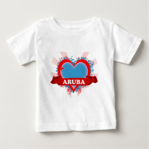 Camiseta De Bebé Amor Aruba del vintage I